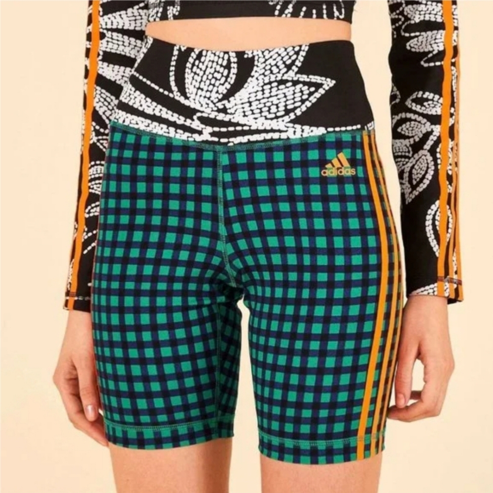 New Adidas x FARM Rio Bike Shorts Size XS - Picture 3 of 15